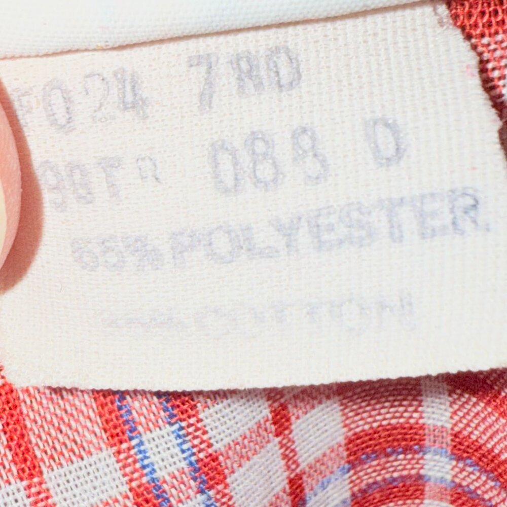 80's Lady Maverick Red Plaid Long Sleeve Button-Up Shirt Size 34 – Cotton Blend - Picture 5 of 9